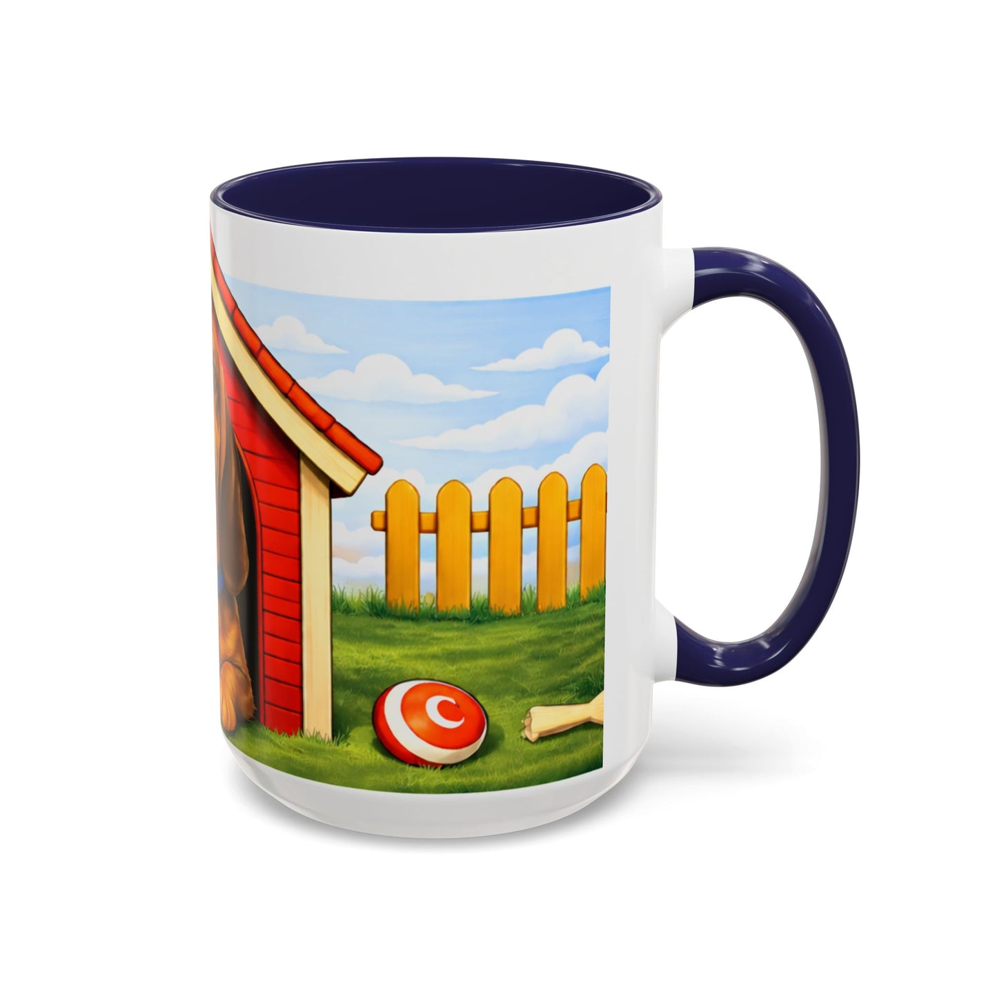 Bloodhound — Red Doghouse Design Accent Mug (11/15oz)