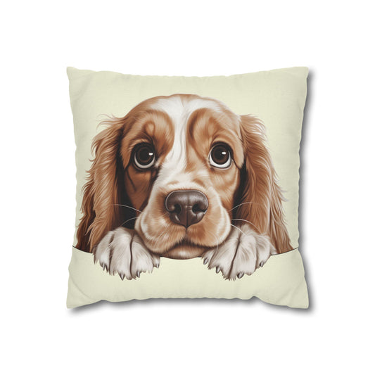 American Cocker Spaniel Pillowcase — Cute Dog Accent Cushion Cover