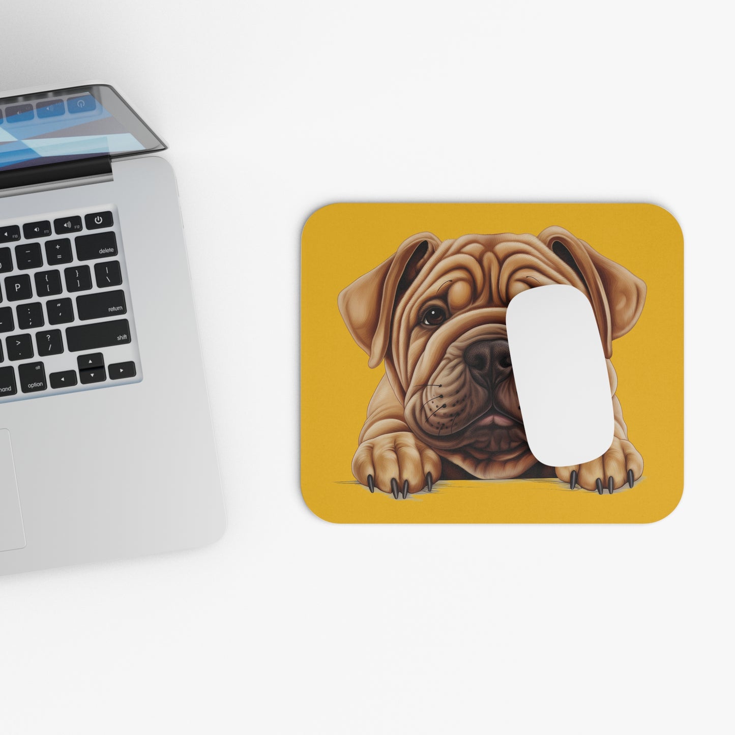 Shar Pei Mouse Pad -Yellow Cute