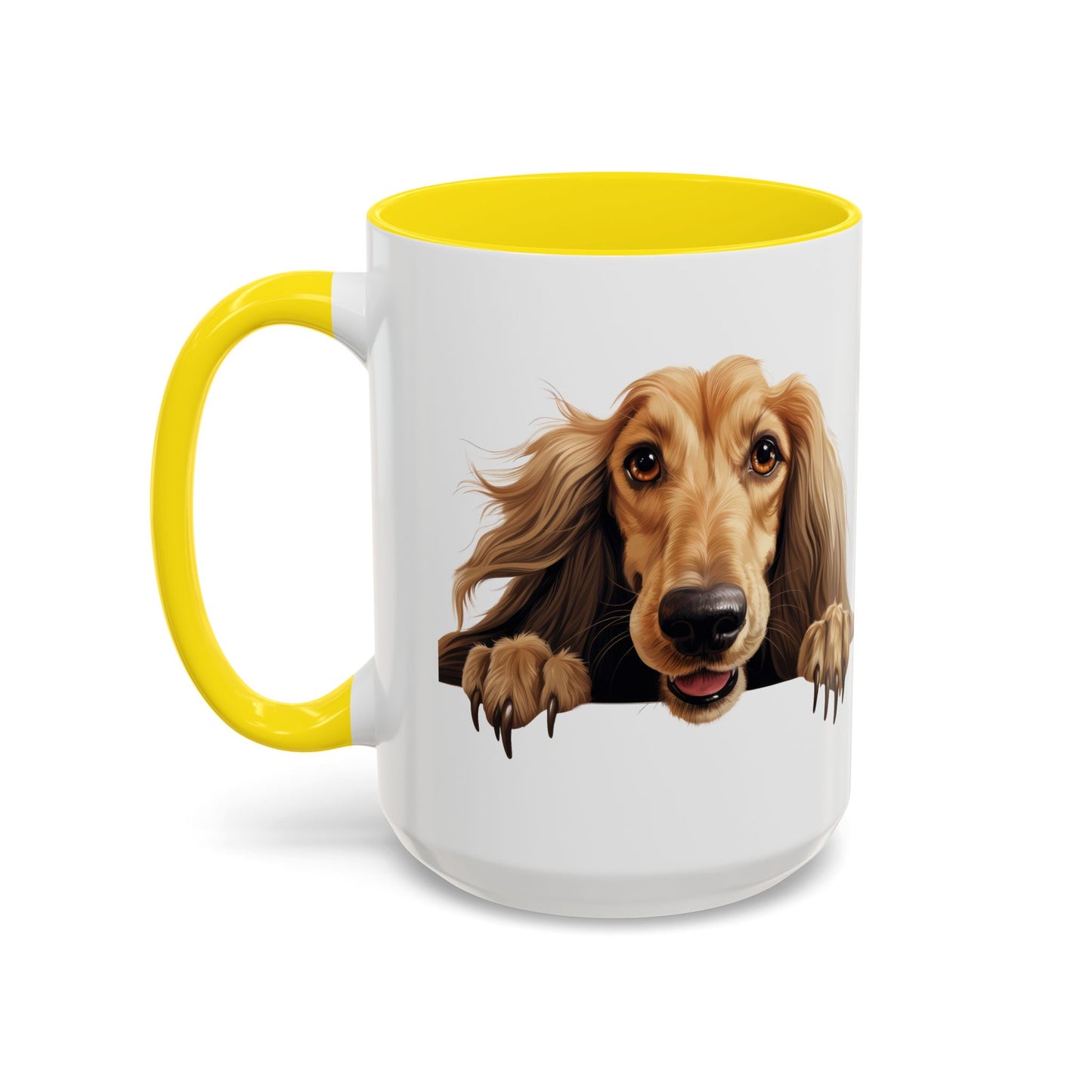 Afghan Hound Coffee Mug — Cute Dog Accent Mug (11/15oz)