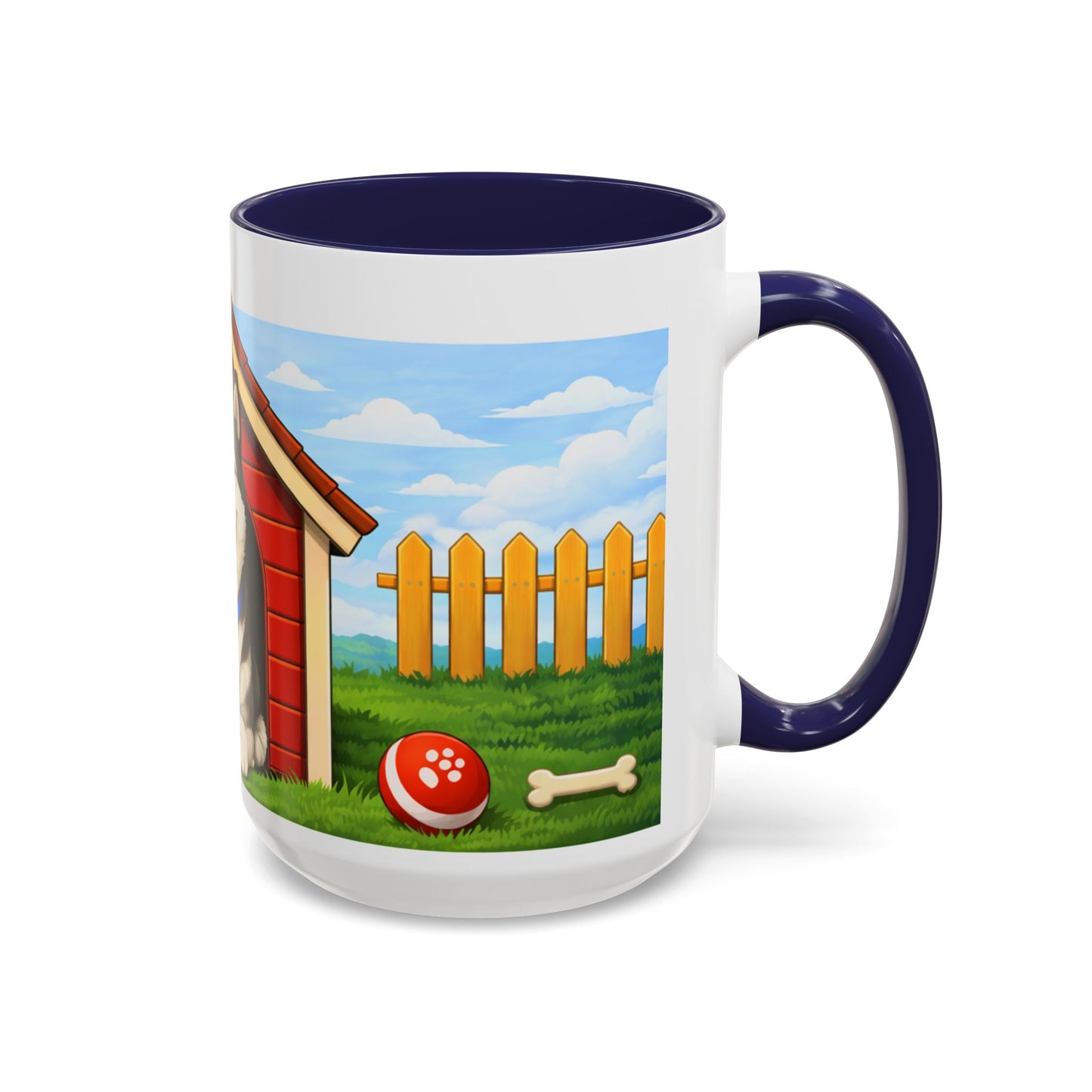 Alaskan Malamute : Red Dog House Mug (11oz/15oz)