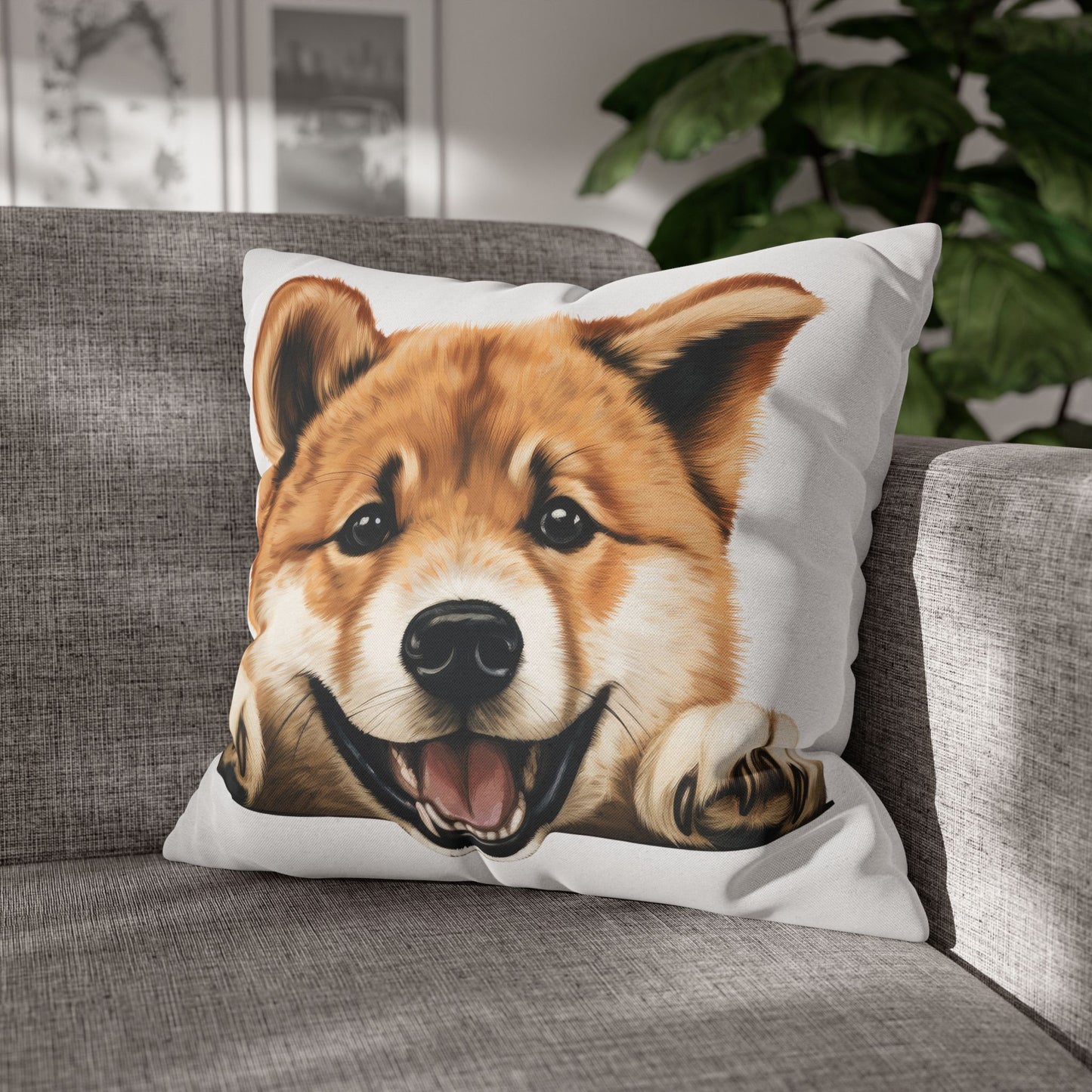 Akita Decorative Pillow Cover — Cute Dog Throw Pillowcase