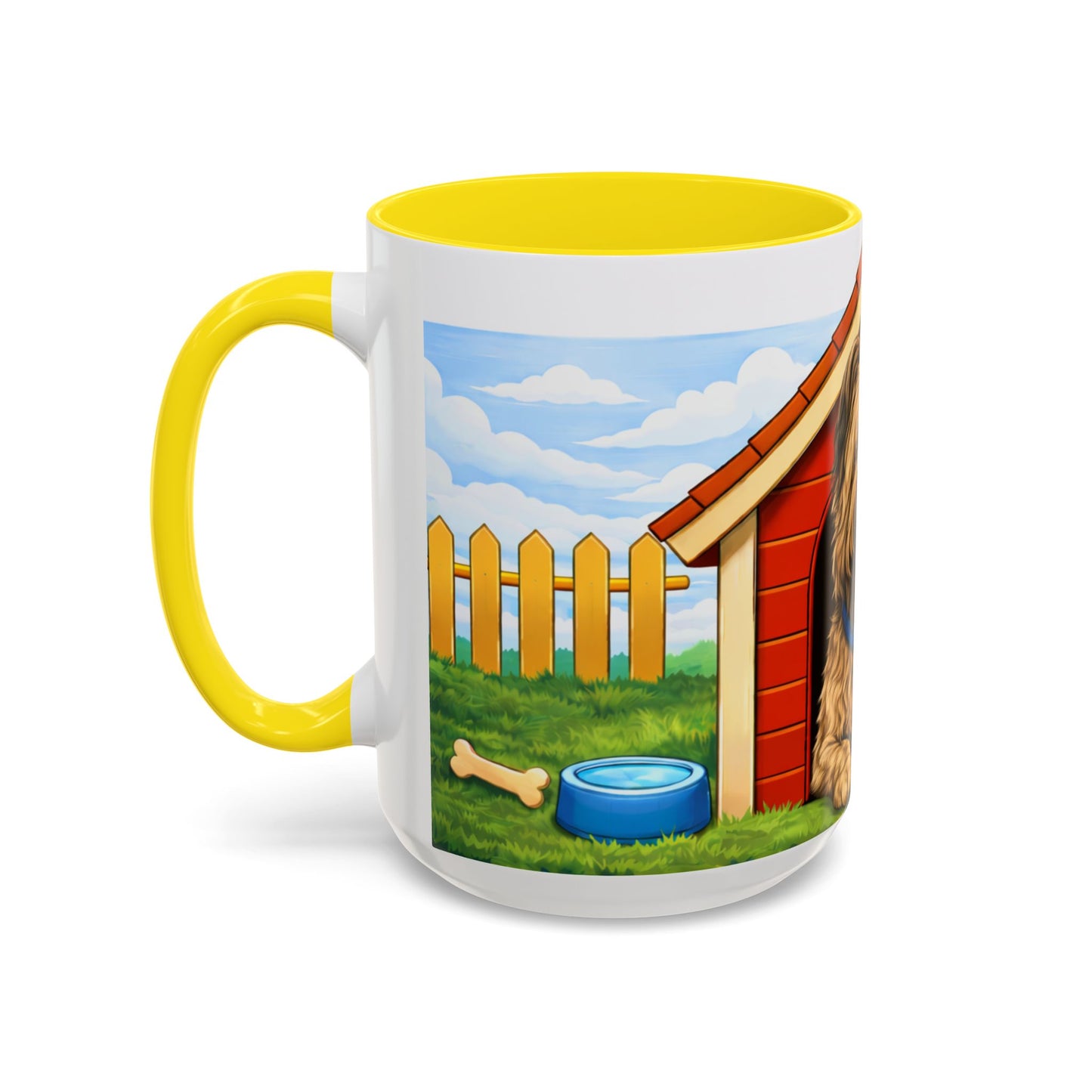 Briard— Red Doghouse Design Accent Mug (11oz/15oz)