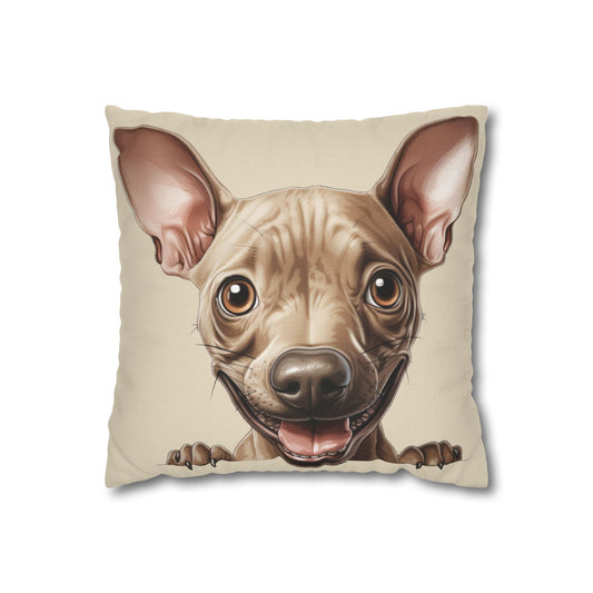 American Hairless Terrier Throw Pillowcase — Decorative Dog Pillow Cover
