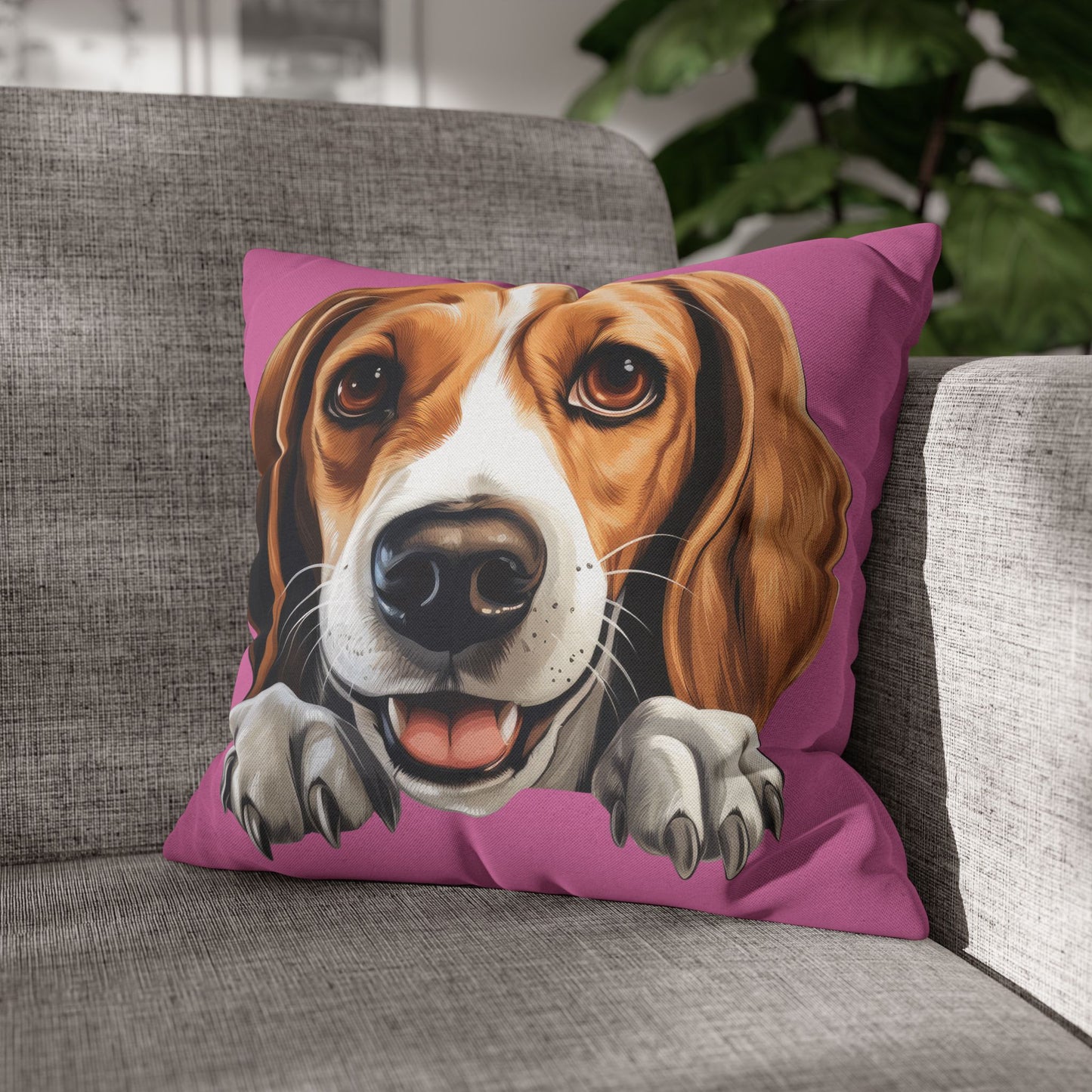 American Foxhound Decorative Pillowcase — Cute Dog Throw Pillow Cover