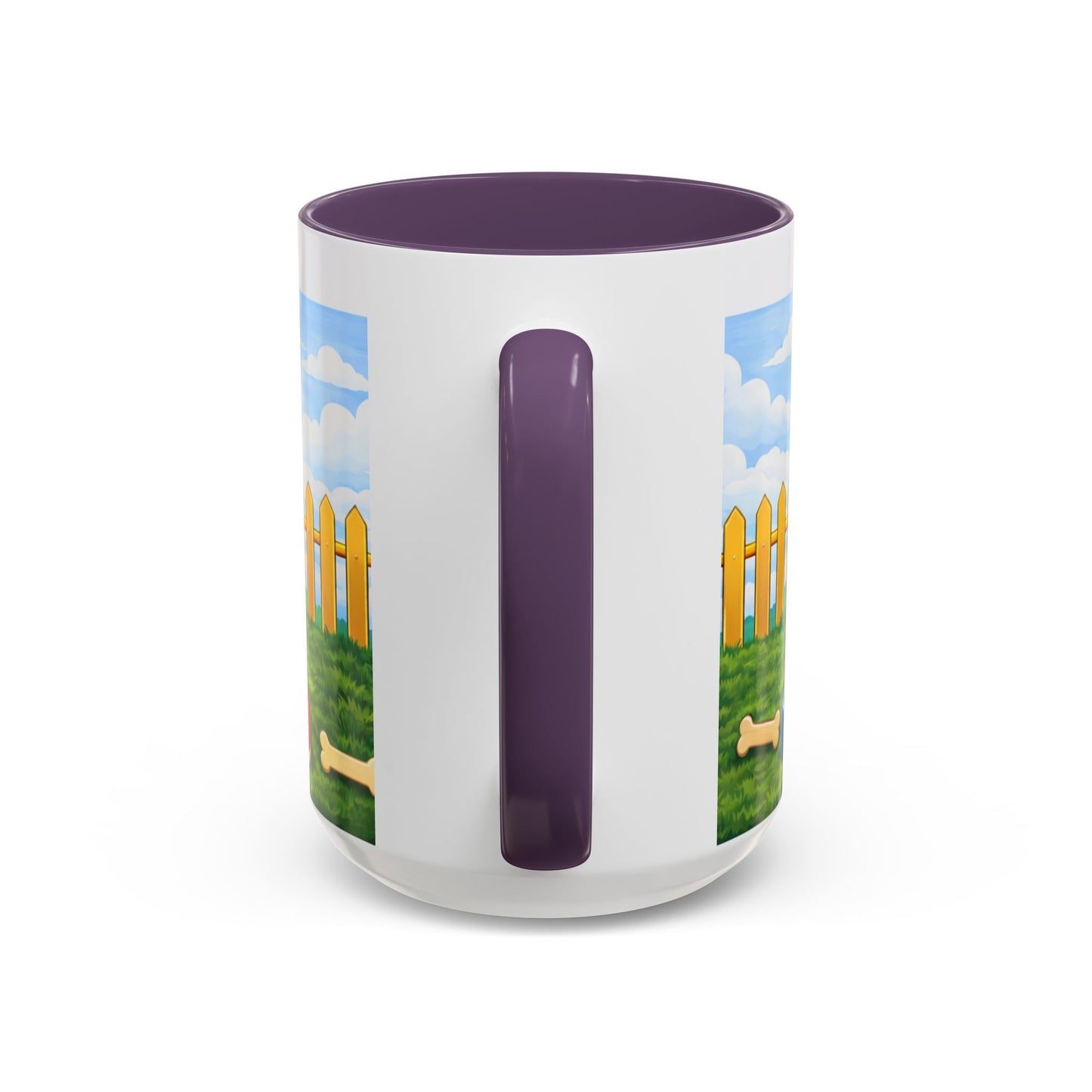 Bergamasco — Cute Fluffy Red Doghouse Accent Mug (11oz/15oz)