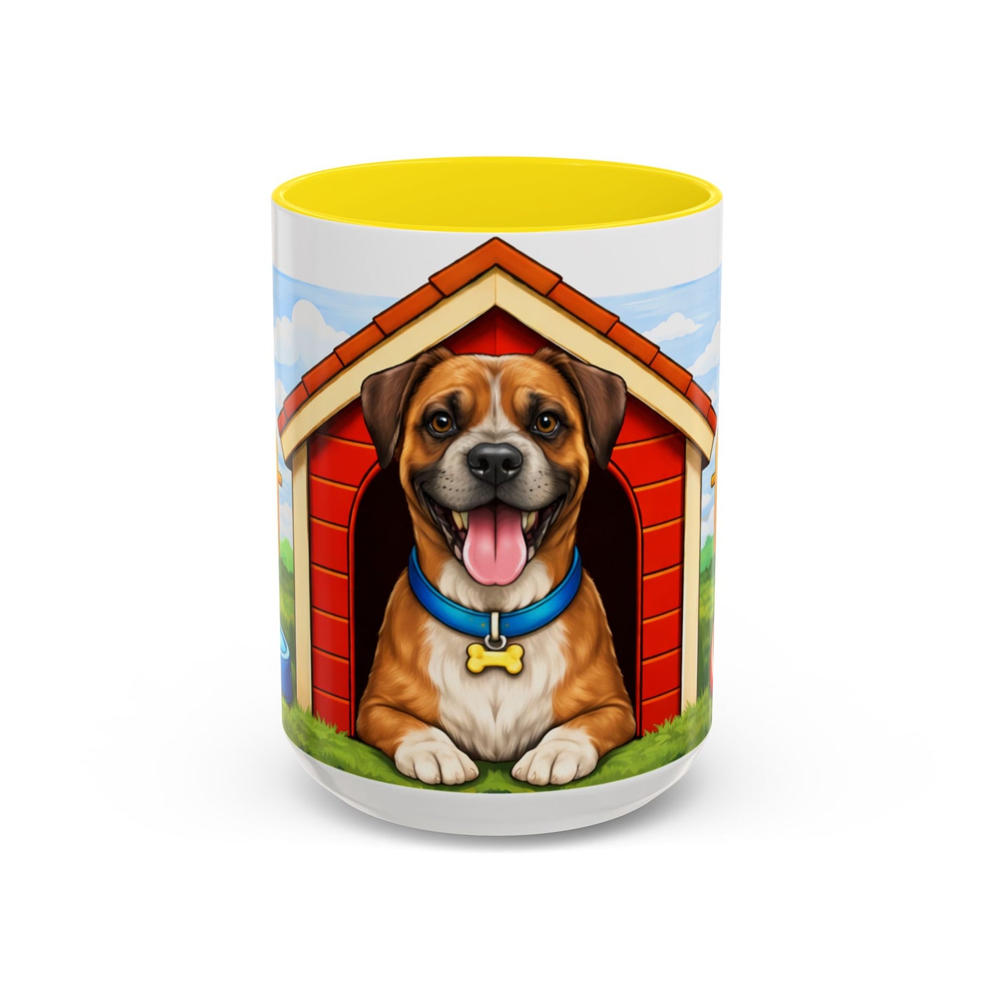 Boxer — Red Doghouse Accent Mug (11/15oz)