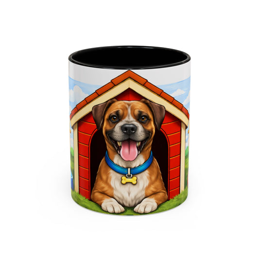 Boxer — Red Doghouse Accent Mug (11/15oz)