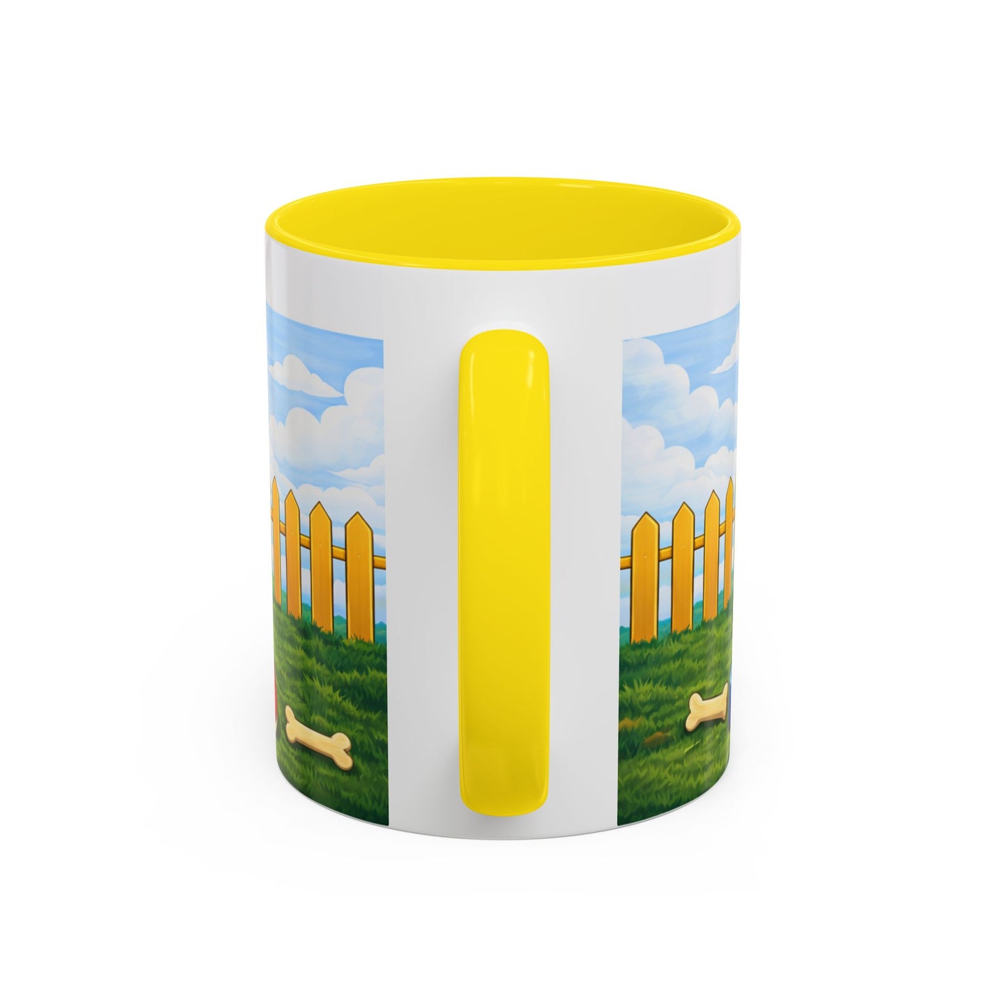 Black Russian Terrier -- Red Doghouse Accent Coffee Cup (11/15 oz)