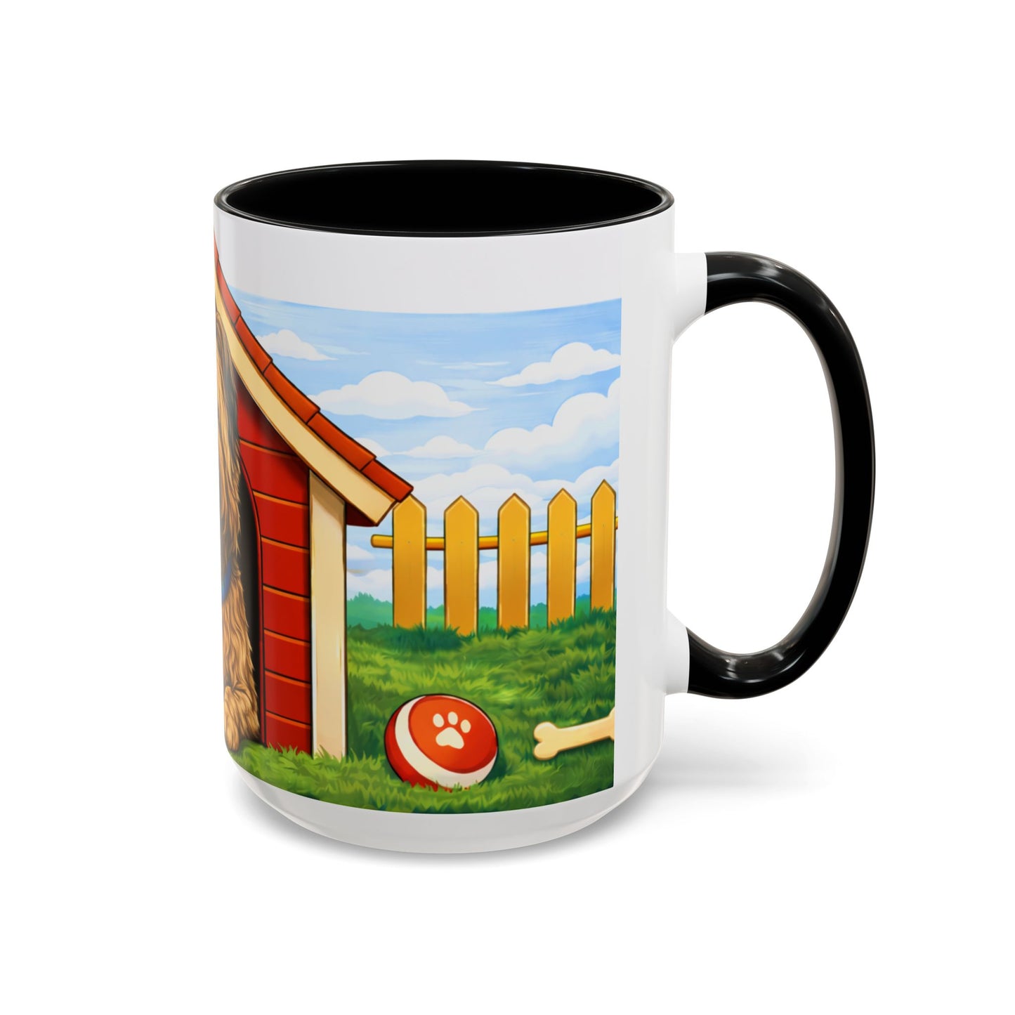Briard— Red Doghouse Design Accent Mug (11oz/15oz)