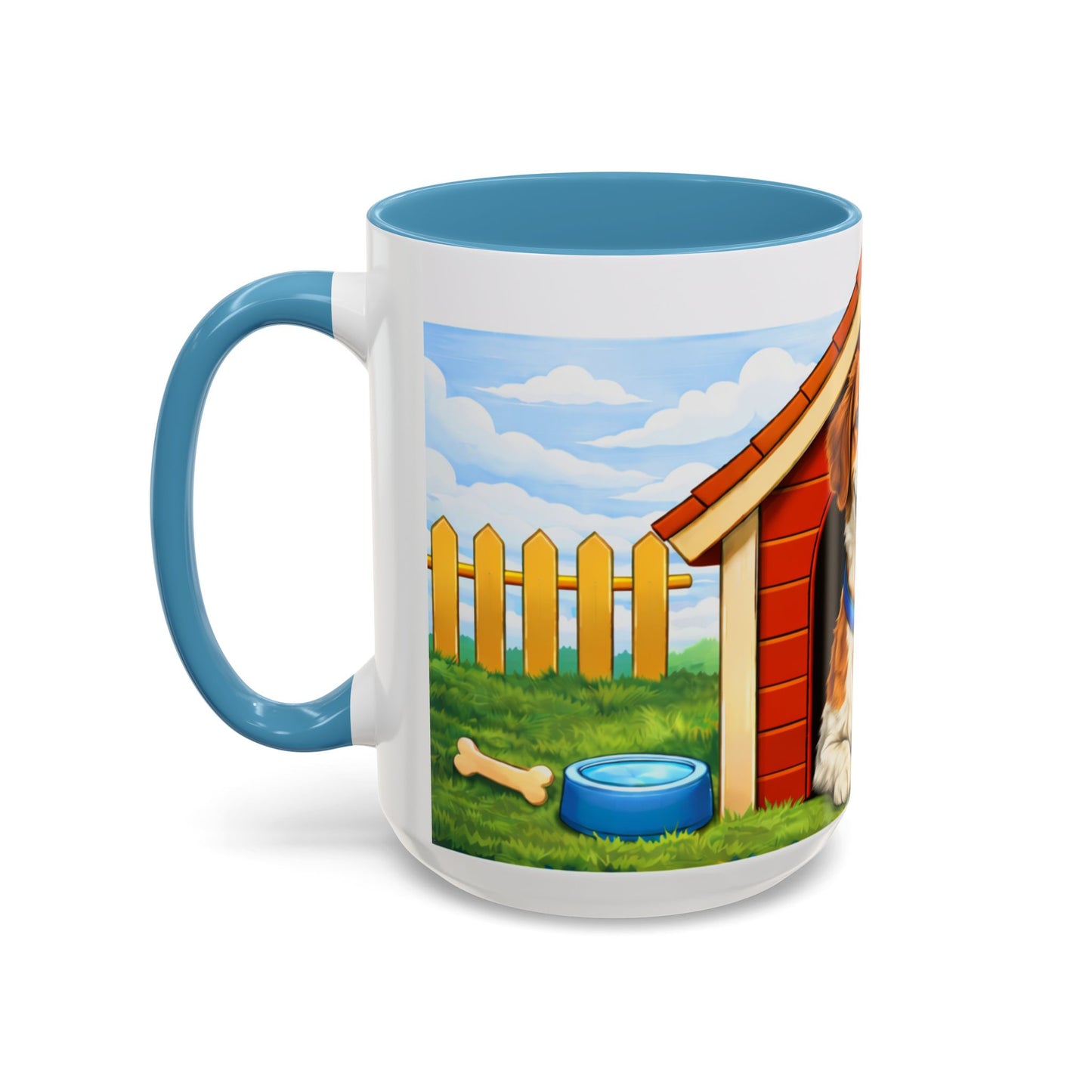 Brittany Spaniel — Red Doghouse Design Accent Mug (11oz/15oz)