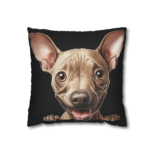 American Hairless Terrier Throw Pillowcase — Decorative Dog Pillow Cover