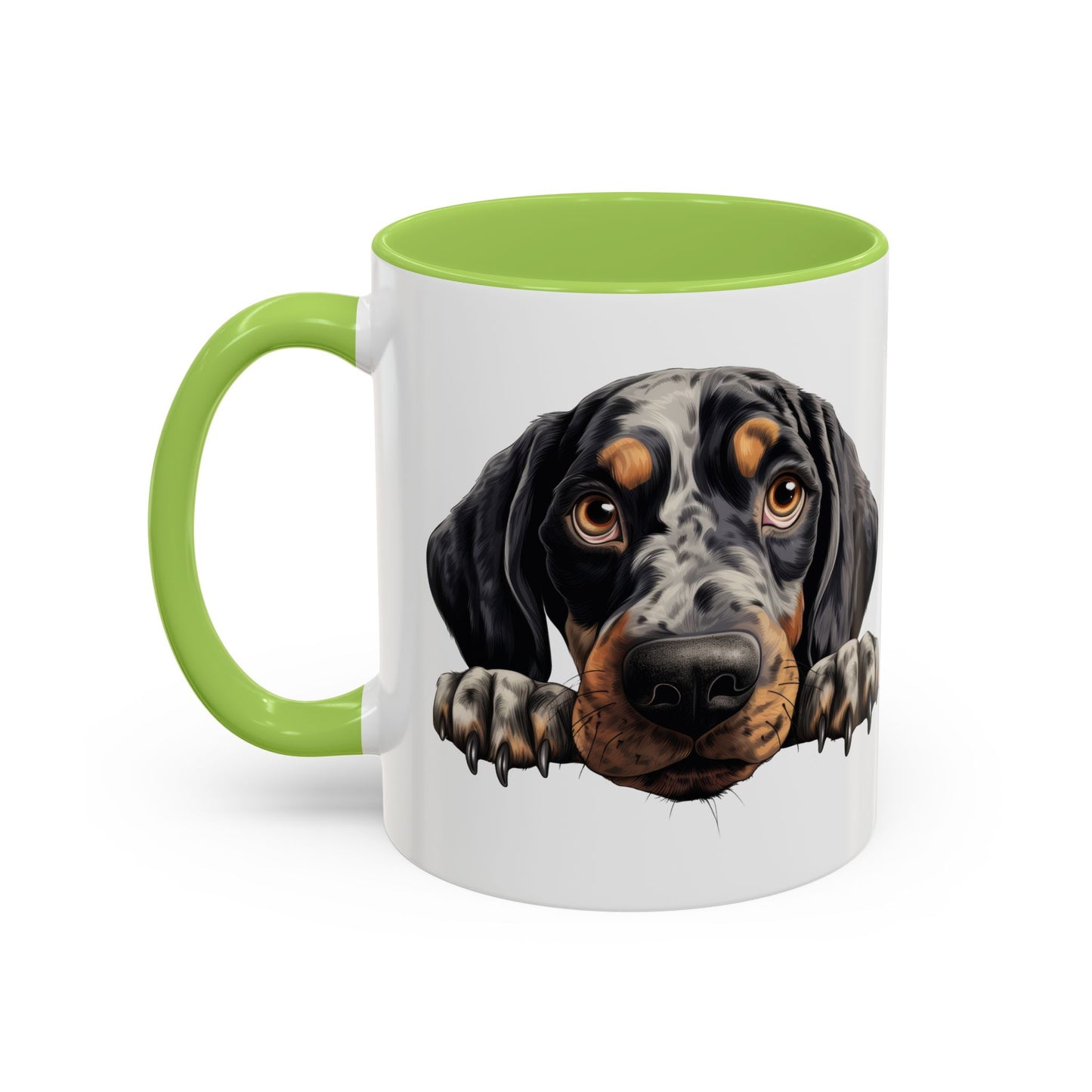 Bluetick Coonhound Ceramic Accent Coffee Mug — Cute Dog Lover Gift (11/15oz)
