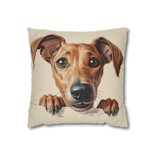 Azawakh Peeking Dog Decorative Pillowcase – Whimsical Puppy Throw Pillow Cover