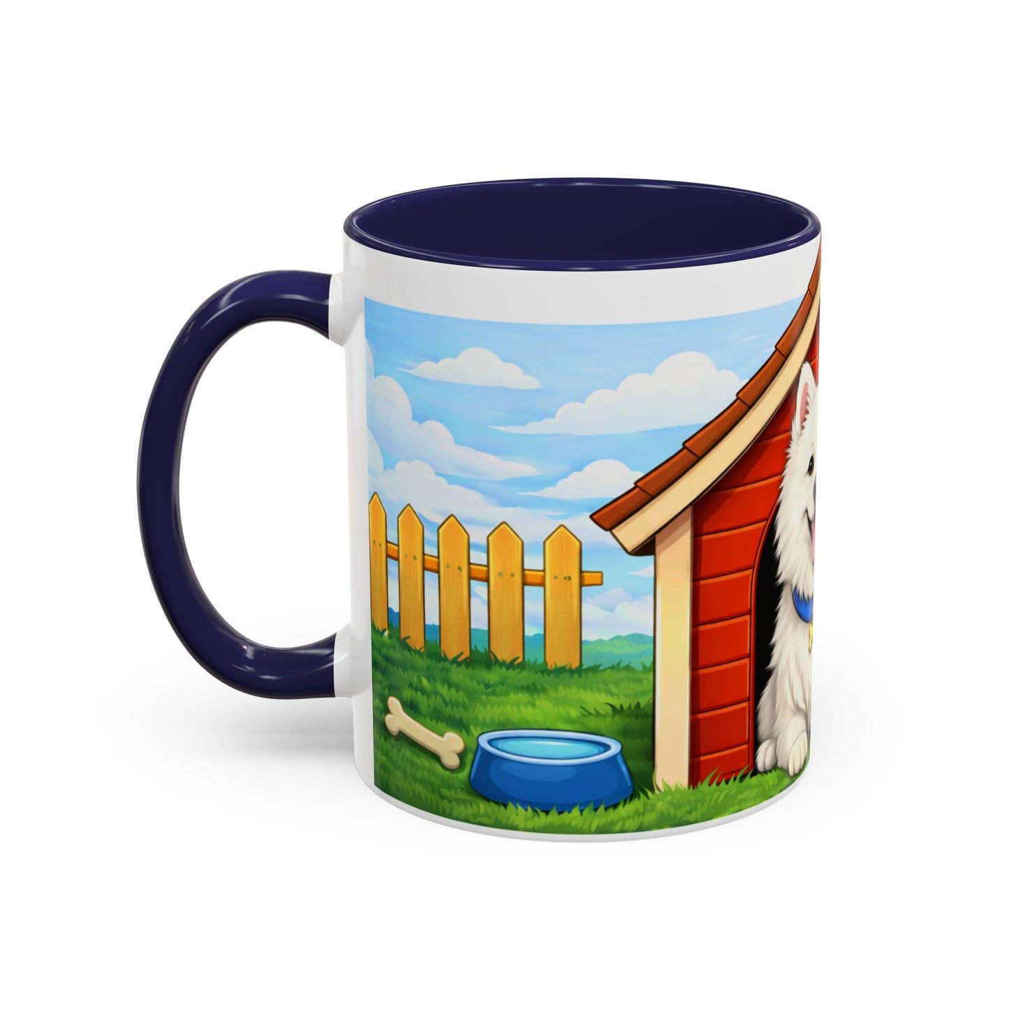 American Eskimo — Red Doghouse Accent Coffee Cup (11/15oz)