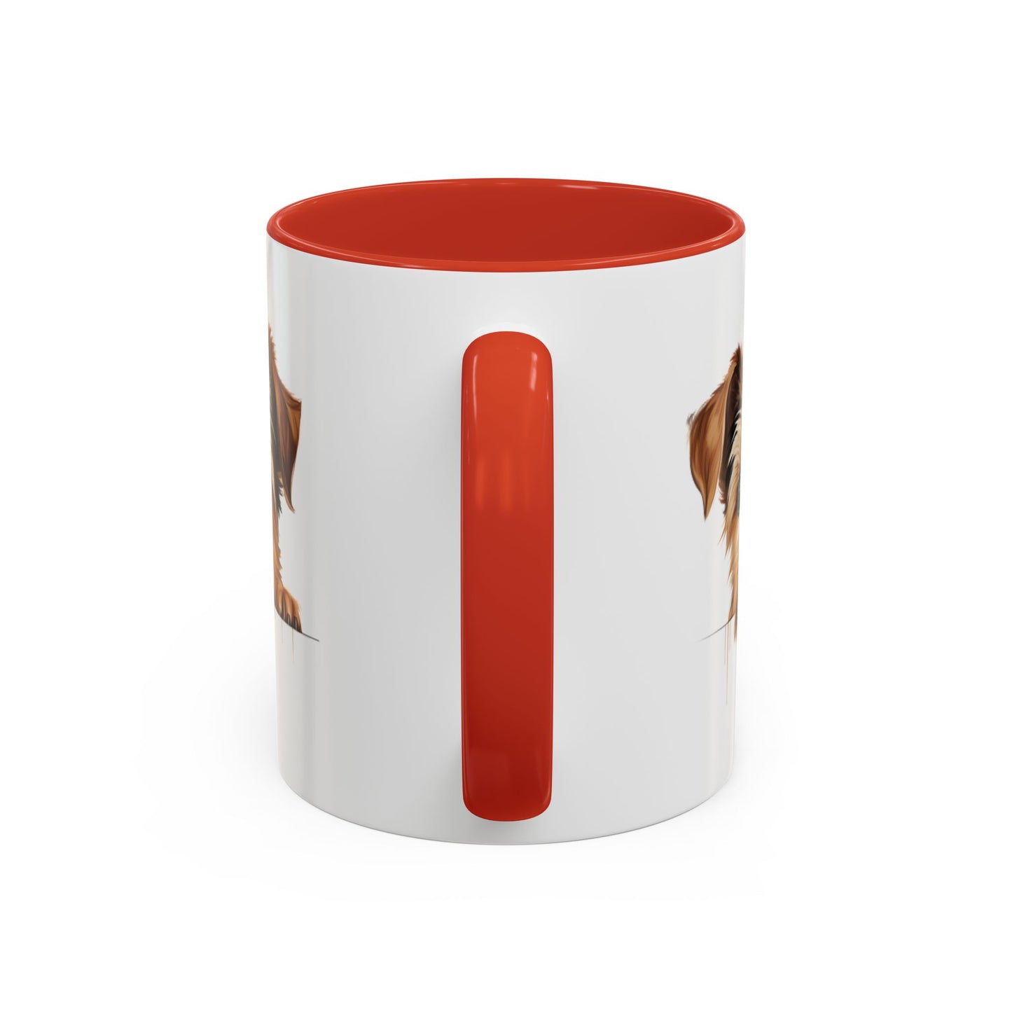 Biewer Terrier Coffee Mug — Cute Peekaboo Puppy Accent Mug (11/15oz)